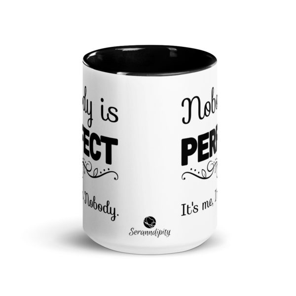 Nobody is Perfect Black Colorway Mug (Large) - Image 3