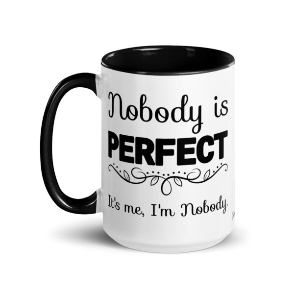 Nobody is Perfect Black Colorway Mug (Large) - Image 2